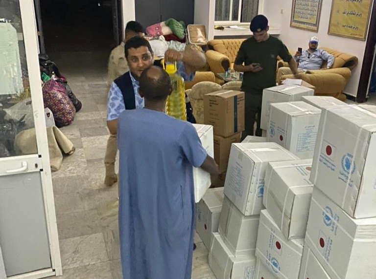 リビア洪水の被災者支援