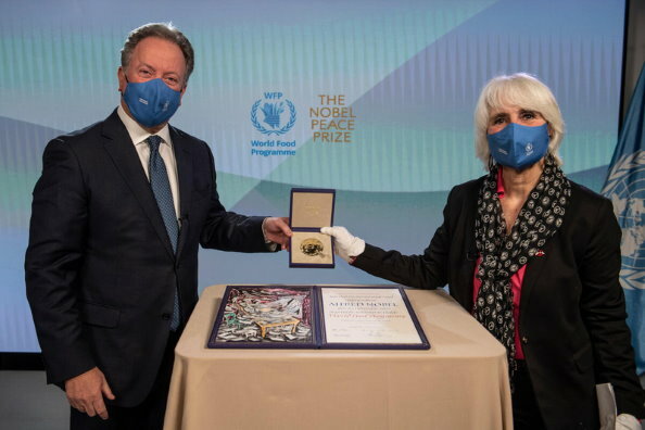 WFP事務局長、ノーベル賞受賞スピーチで飢饉を防ぐために世界の富を活用するよう世界にアピール