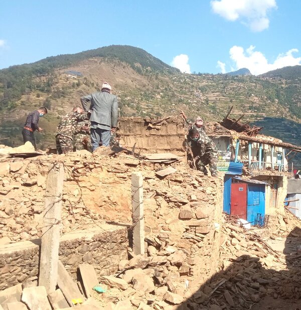 Destruction in Nepal