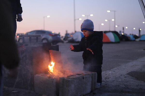 WFP/Arete/Ali Yunes. In the photo: displaced familes due to the recent air strikes in Dahiyeh, Southern Suburbs, Beirut, Lebanon on the 9th March 2026