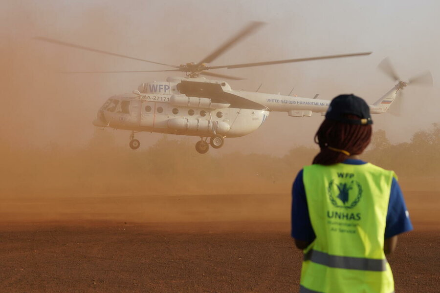 WFP chopper in Burkina Faso