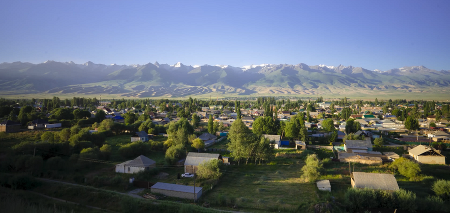 At-Bashy is now capitalizing on its fresh air and clean water to grow herbs. Photo: WFP