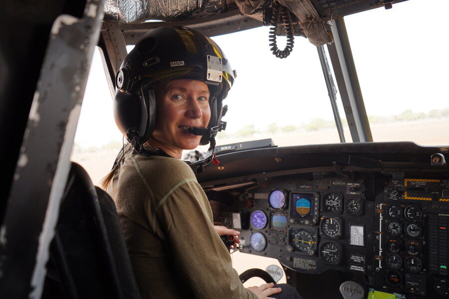 For pilot Christine Brown, transporting food to hungry people is one of the most fulfilling missions she's accomplished. Photo: WFP/Burkina Faso