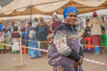 Photo: WFP/Benjamin Anguandia. Food assistance via value vouchers in eastern DRC 