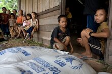 ラオス、台風被害で緊急食糧支援を開始