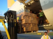 WFP、チリへ非常食を空輸