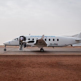 WFP-managed UN Humanitarian Air Service in Mali providing lifesaving transportation services to humanitarian aid workers
